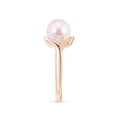 thumbnail image 3 of Angara Classic Japanese Akoya Cultured Pearl Bypass Ring in 14K Rose Gold for Women | June Birthstone Jewelry for Her, 3 of 8