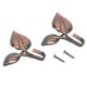 thumbnail image 2 of 8 X Leaf Shaped Curtain Wall Hooks Home Decor, Red Bronze, 2 of 5