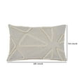 thumbnail image 4 of 14 x 22 Geometric Embroidered Accent Pillow, Set of 4, Cream, 4 of 4