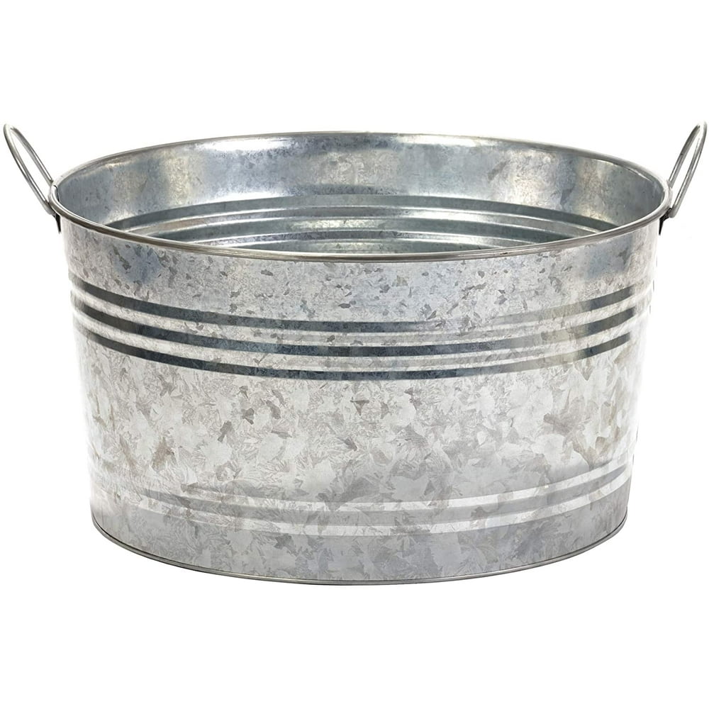 Little Giant Galvanized Round Tub (15 Gallon) Classic Utility Metal