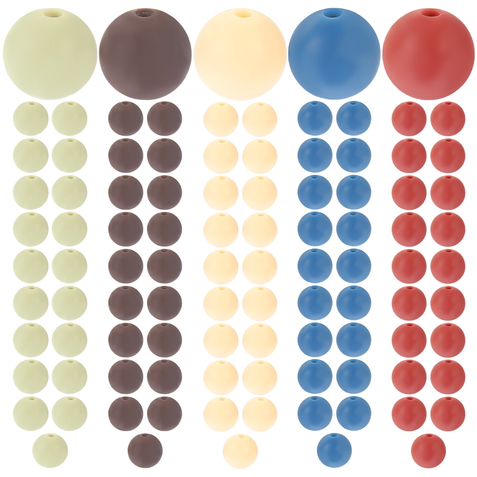 Hemoton 100Pcs Silicone Beads DIY Necklace Bracelet Beads Silicone