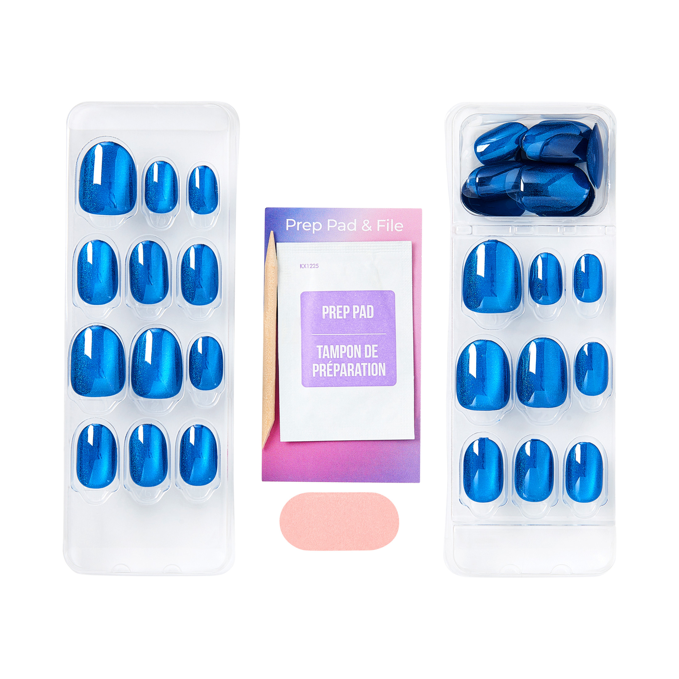 Kiss Impress ColorFX Short Oval Press-On Nails, Blue, 30pc photo 6