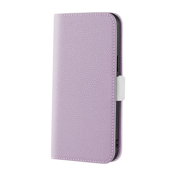Candy Colors Wallet Case for iPhone 12 / 12 Pro, Soft TPU inner Shockproof Folio Case with Kickstand Card Slots Magnetic Closure Flip Cover for iPhone 12 / 12 Pro 6.1",Purple