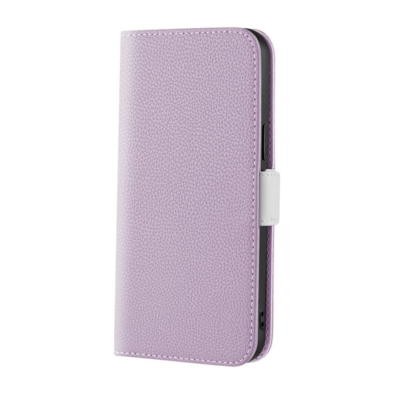 Candy Colors Wallet Case for iPhone 12 / 12 Pro, Soft TPU inner Shockproof Folio Case with Kickstand Card Slots Magnetic Closure Flip Cover for iPhone 12 / 12 Pro 6.1",Purple