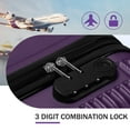 thumbnail image 3 of Diagonal Stripe Luggage ABS 2-Piece Set (14"+20") Purple, 3 of 6