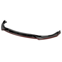 Spec-D Tuning Glossy Black Red Trim Front Bumper Lip Spoiler Splitter Compatible with 2019-2021 Honda Civic 4Dr
