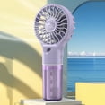 thumbnail image 3 of HIBIBUD Portable Handheld Misting Fan, 4 Level Speed, Battery Operated Spray Water Mist Fan, Fan with Water Spray Misting Fan, Rechargeable Personal Mister Fan for Beach Travel Outdoors, 3 of 7
