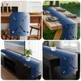 thumbnail image 6 of Navy Blue Ombre Table Runner 48 Inches Long, Black Hockey Sticks Minimalist Style Kitchen Coffee Dining Table Decoration for Home Party Birthday Wedding Home Decor 13x48 Inches, 6 of 8