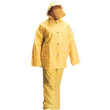 3-Piece Hi Vis PVC Rain Suit - XL, Neon Green