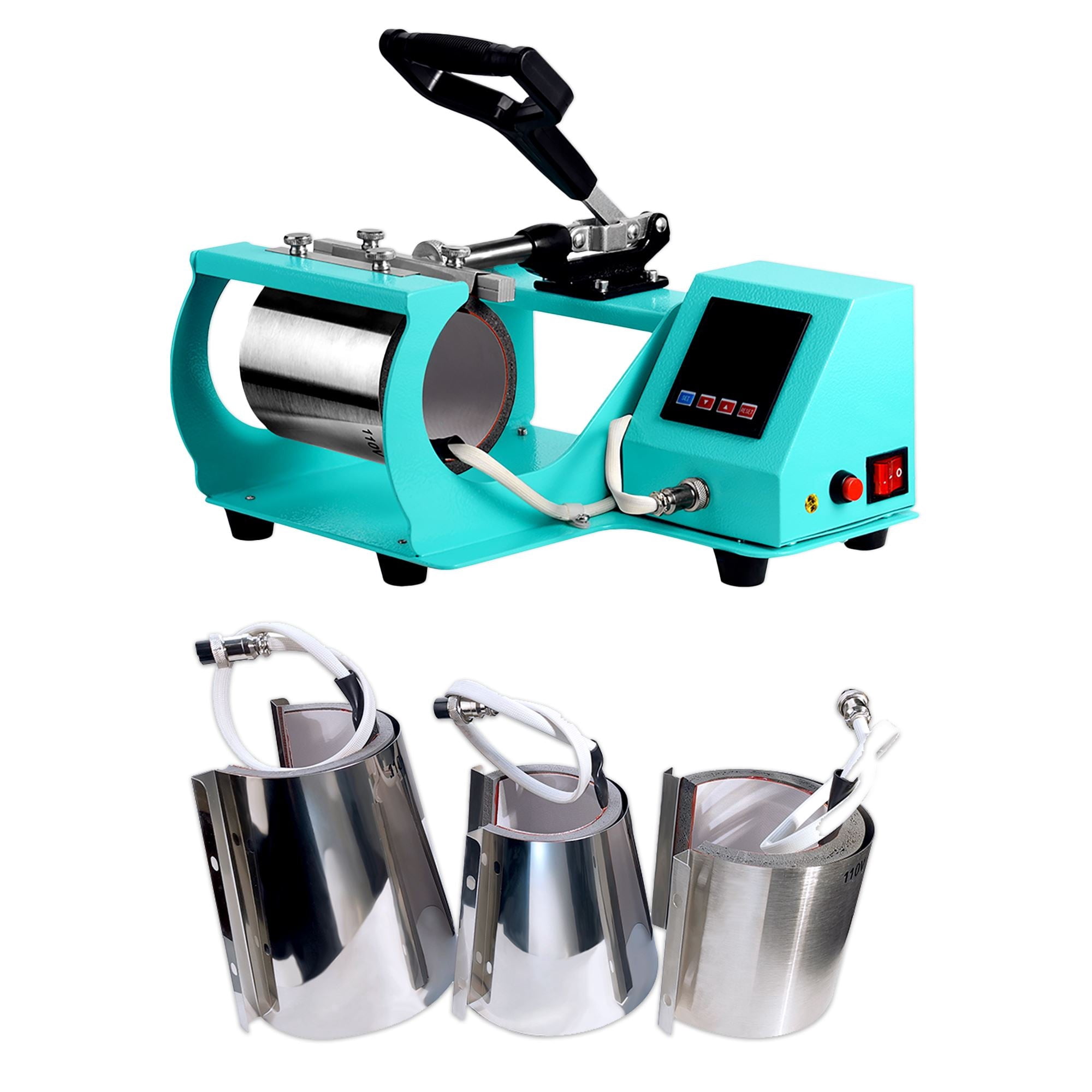 Swing Design 4-in-1 Mug, Cup, & Bottle Heat Press - Turquoise