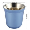 thumbnail image 1 of Tasse à Café Double Paroi en Acier Inoxydable Tasses à Thé 85ml pour le Camping en Plein Air, 1 of 8