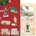 thumbnail image 2 of Paquete de 2 adornos navideños 2021, lindo colgante acrílico de dibujos animados, manualidades para decoración de árbol de Navidad, decoración de fiesta en el hogar de Año Nuevo (do), 2 of 5