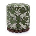 thumbnail image 3 of Puff Tov Furniture Dex verde oliva con estampado de leopardo 40x40x46 cm, 3 of 6