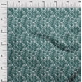 thumbnail image 3 of oneOone Silk Tabby Turquoise Blue Fabric Tropical Craft Projects Decor Fabric Printed By The Yard 42 Inch Wide, 3 of 5