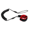 3pcs 10.6Ft Ankle Leash Surfing Coiled Stand Up Paddle Board Black Tpu