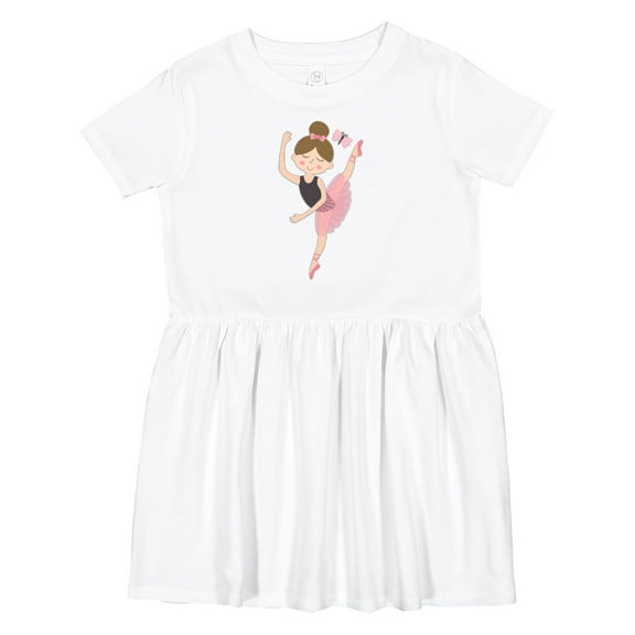 Inktastic Ballet Dancer for Little Girls Girls Toddler Dress
