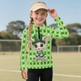 thumbnail image 3 of Psesaysky Cute St. Patrick Rabbit Print Girls Half Zip Sweatshirt Cropped Pullover Hoodies Long Sleeve Zipper Sweatshirt Fall Winter Tops Athletic Thermal Coat 12-13 Years, 3 of 6