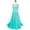 Turquoise, variant on YiZYiF Kids Girls Chiffon Flower Girl Dress Floral Lace Bodice Wedding Birthday Party Dress