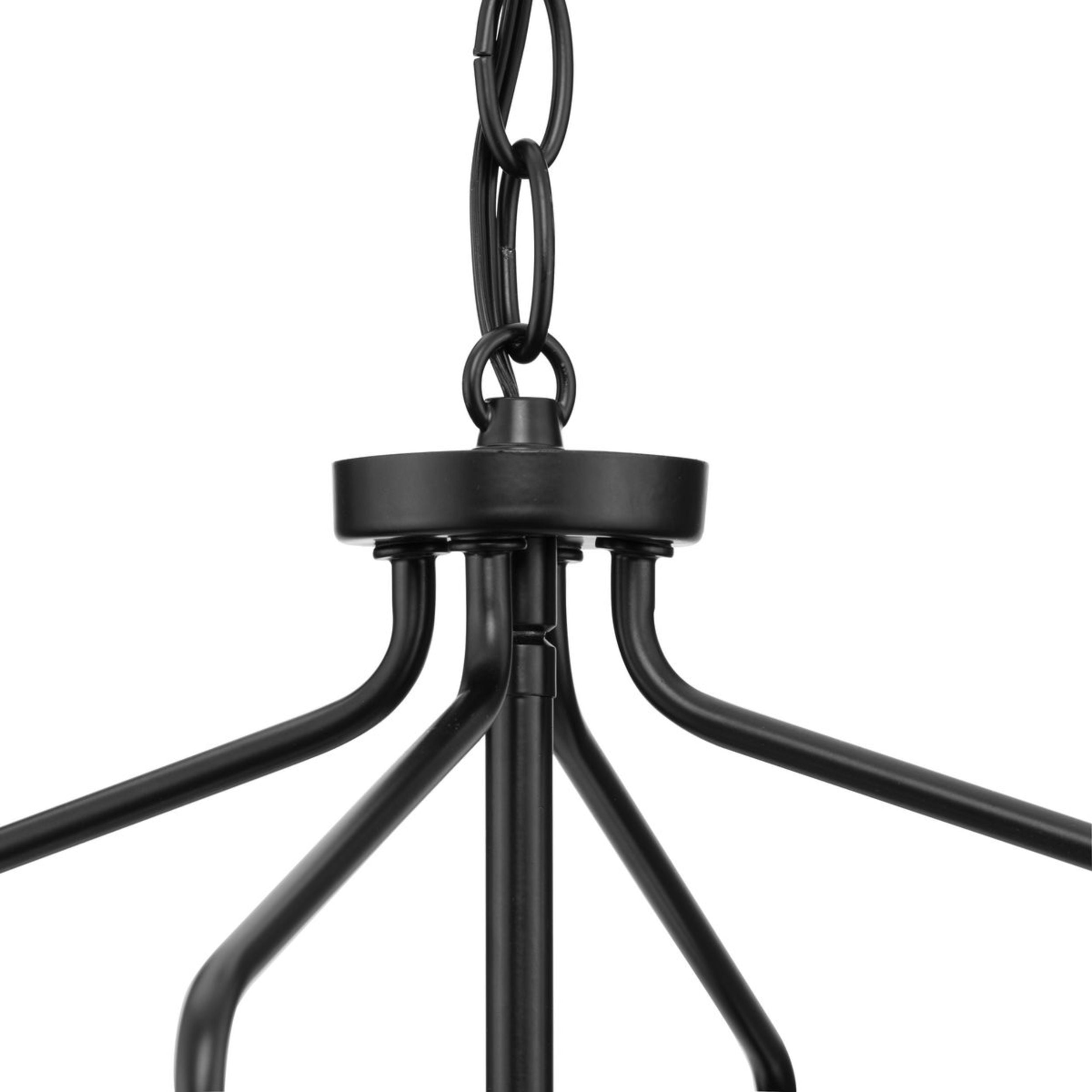 Better Homes & Gardens 4-Light Farmhouse Black Lantern Style