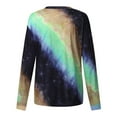 thumbnail image 5 of Patlollav Womens Print Loose T-Shirt Long Sleeve Blouse Round Neck Casual Tops, 5 of 6