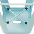thumbnail image 3 of Lacoo Indoor-Outdoor 30'' Modern Tolix Style Metal Backless Light Weight Bar Stools with Square Seat, Blue, 3 of 7