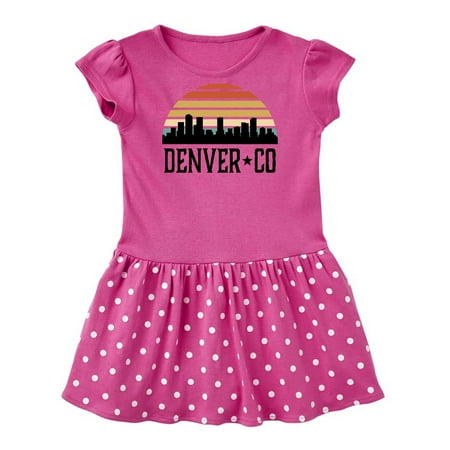 

Inktastic Denver Colorado Skyline Vintage Gift Baby Girl Dress