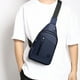 thumbnail image 1 of Sling Bag for Men Women | Crossbody Shoulder Bag with Headphone Hole | Waterproof Lightweight Design | Large Capacity 30x18x5cm | Hiking Travel Outdoor Camping Business | 1 Pack | Blue Gray, 1 of 6