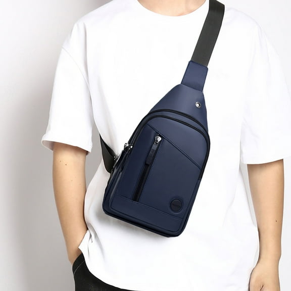 Eoozwa Small Sling Bag for Women Men, Sling Backpack Chest Daypack Crossbody Bag with Headphone Hole Hiking Travel Camping Outdoor Travel Business Trip Large Capacityfor Travel Outdoor Hiking