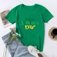 thumbnail image 4 of Lilgiuy Workout Shirts for Womens 2024 New Saint Patrick's Day Short Sleeve O Neck Shirts Slim Fit Graphic Tops Blouses Loungewear, 4 of 5