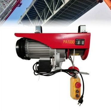 2200LBS Electric Wire Cable Hoist Winch Crane Lift Overhead Remote Control 1800