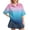 Pink_#06, variant on Sewkxo Women's Rugby Shirt Gradient Color Polo T-Shirts Oversized Short Sleeve Lapel V Neck Tee Summer Pullover Tops,Black L
