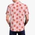 thumbnail image 4 of Balery Strawberry Printed Men’s Short Sleeve Polo Shirt, Midweight Men's Shirt,Golf Polo shirts -, 4 of 9