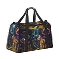 thumbnail image 2 of Disketp Purple Glowing Mushroom Bolsa de Viaje Tipo Duffle, Bolso de Mano para Fin de Semana para Mujer, Bolsa de Gimnasio Ligera para Hombre, Esencial para Viajes, 2 of 7
