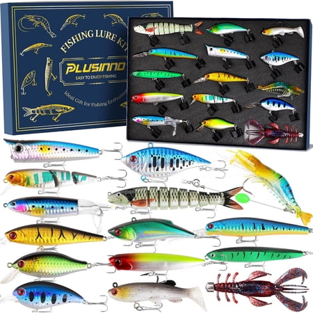 Tackle Box Bass for Freshwater and Saltwater Trout Fishing Gear & Bait Fishing Gifts for Men Father