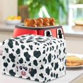 thumbnail image 3 of Cartoon Cow Print Toaster Covers Universal 2 Slice Toaster Dust Cover Protector Toaster Cover Black White Bread Maker Oven Microwave Cover Home Kitchen Decoration, 3 of 7