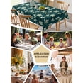 thumbnail image 5 of Green Summer Botanical Table Cloth, Waterproof Tablecloth for Rectangle Tables, Spring Floral Birds Farmhouse Reusable Washable Fabric Table Cover for Restaurant Kitchen Dining Tables 52"x70", 5 of 9