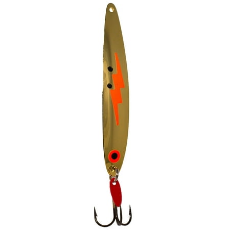 Bay de Noc Laker Taker Trolling/Casting Spoon 1oz Florescent Orange/Nickle