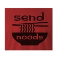 thumbnail image 3 of 9 Crowns Tees Send Noods Funny Meme T-Shirt (Unisex Red, Large), 3 of 3