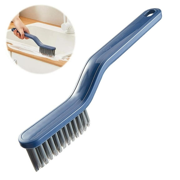 Plastic Hard-Bristled Corner Cleaning Brush for Kitchen, Bathroom, Travel, Camping & Car Cleaning