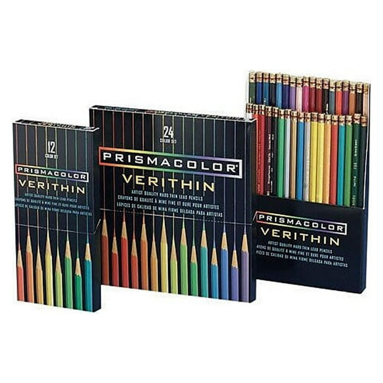 Prismacolor Premier Verithin Colored Pencils, Assorted Colors, 24 Pencils,  Pack