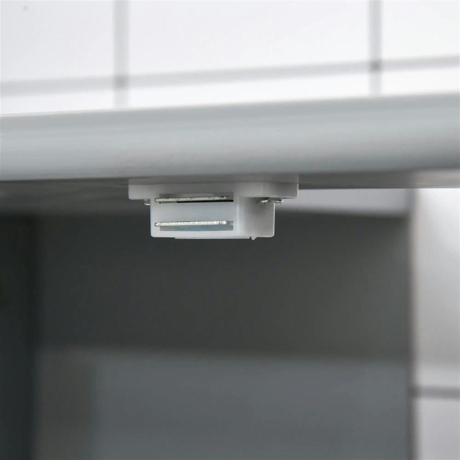 Demi Bonn 23" Bathroom Vanity with U-Shape Cut-Out and Adjustable Internal Shelf, Pedestal Sink 2-Door Cabinet, Under Sink Cabinet, Gray