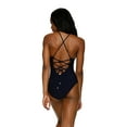 thumbnail image 2 of Helen Jon Lattice Back One-Piece Swimsuit for Women Black XL, 2 of 3