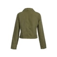 thumbnail image 4 of Coduop Women Faux Leather Jacket Short Slim Coat Long Sleeve Casual PU Outerwear, 4 of 6