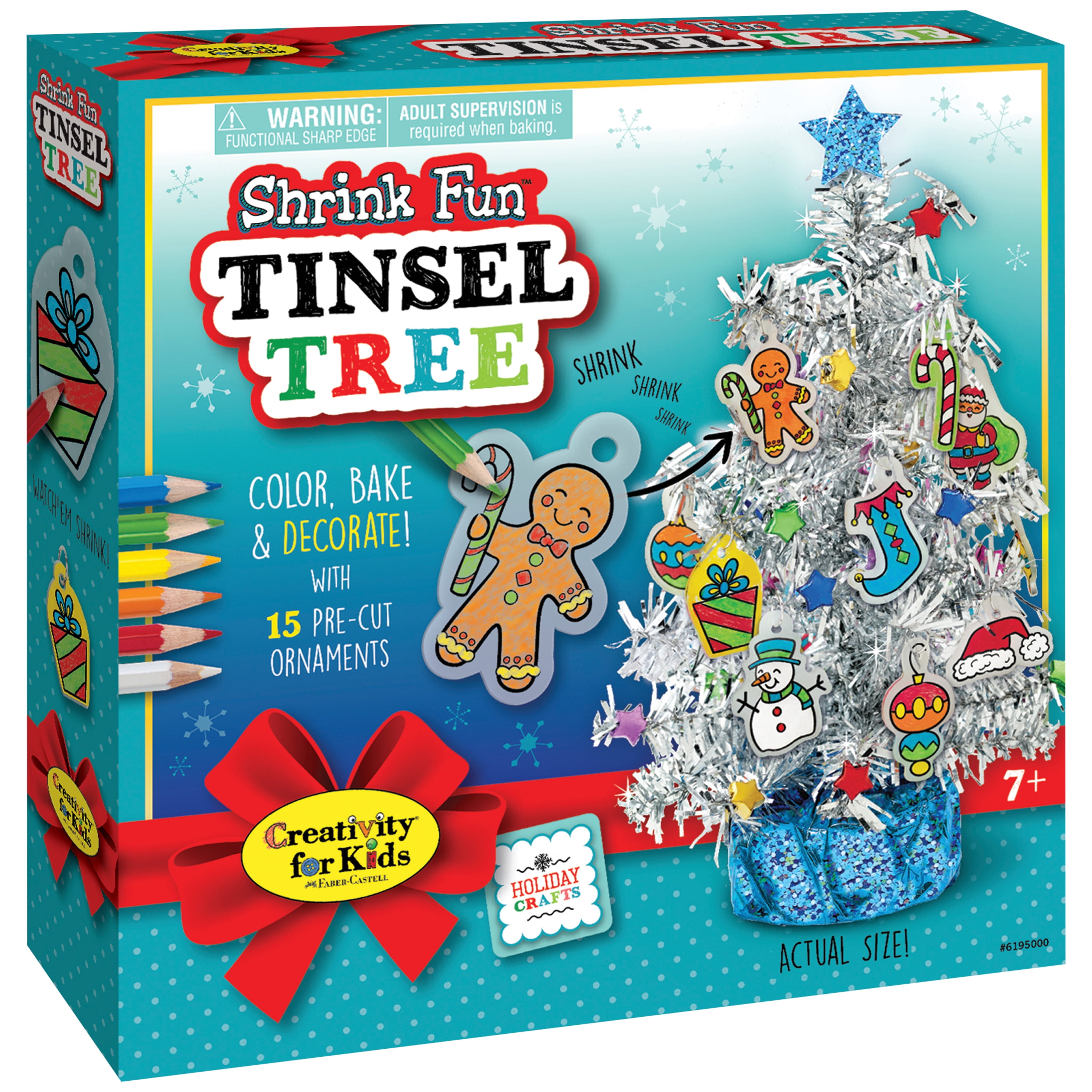 Creativity for Kids Shrink Fun Tinsel Tree - Child, Beginner Holiday
