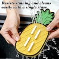 thumbnail image 6 of SIYTUAU Pineapple Pot Lid Rack Insulation Pad Cutting Board Placement Soap Drainage Dining Pad Cup Pad Fruit Shaped Yellow Plastic Yellow, 6 of 6