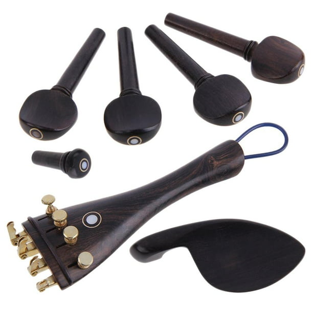 4/4 Mentonera Para Violín 4x Afinadores Finos 4x Clavijas De Afinación Tail Gut Tailpiece