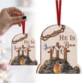 thumbnail image 2 of Easter Wooden Pendant Holiday Decoration Pendant Wooden Crafts Unique Easter Themed Design Including Such As Crosses With Colors And A Festive Atmosphere., 2 of 8