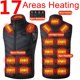 thumbnail image 2 of Chaleco calefactable de 17/13/9 áreas para hombre y mujer, chaleco calefactor eléctrico, chaqueta calefactable por USB, chaleco calefactable, chaqueta calefactora para invierno, 2 of 5
