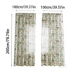 thumbnail image 2 of Printed Blackout Curtains 100X200Cm Linen Style Multicolor 2Pcs for Window Home Decor, 2 of 8