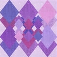 thumbnail image 1 of Ahgly Company Machine Washable Indoor Square Transitional Mauve Purple Area Rugs, 6' Square, 1 of 7